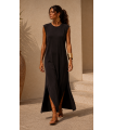 Vestido Tachas. Vestidos. Color: marron chocolate, negro; Tallas: talla unica |