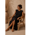Vestido Tachas. Vestidos. Color: marron chocolate, negro; Tallas: talla unica |