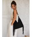 Bolso Crochet Flecos Negro. Bolsos.  | Bambalinas Closet