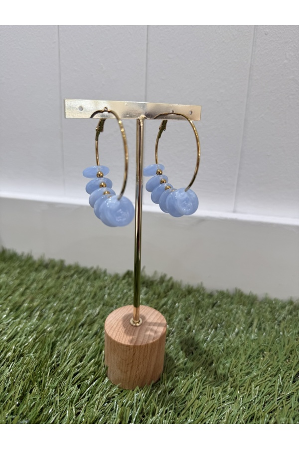 Pendientes Tenerife Azul. Bisuteria.  | Bambalinas Closet
