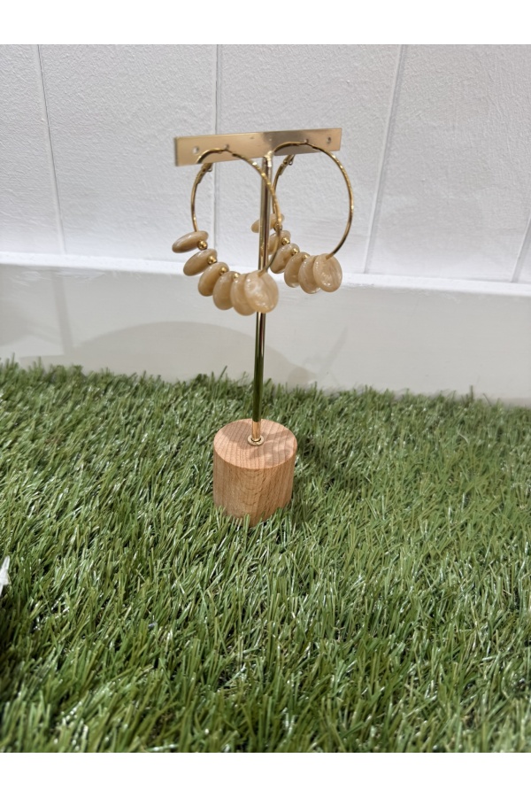 Pendientes Tenerife Beige. Bisuteria.  | Bambalinas Closet