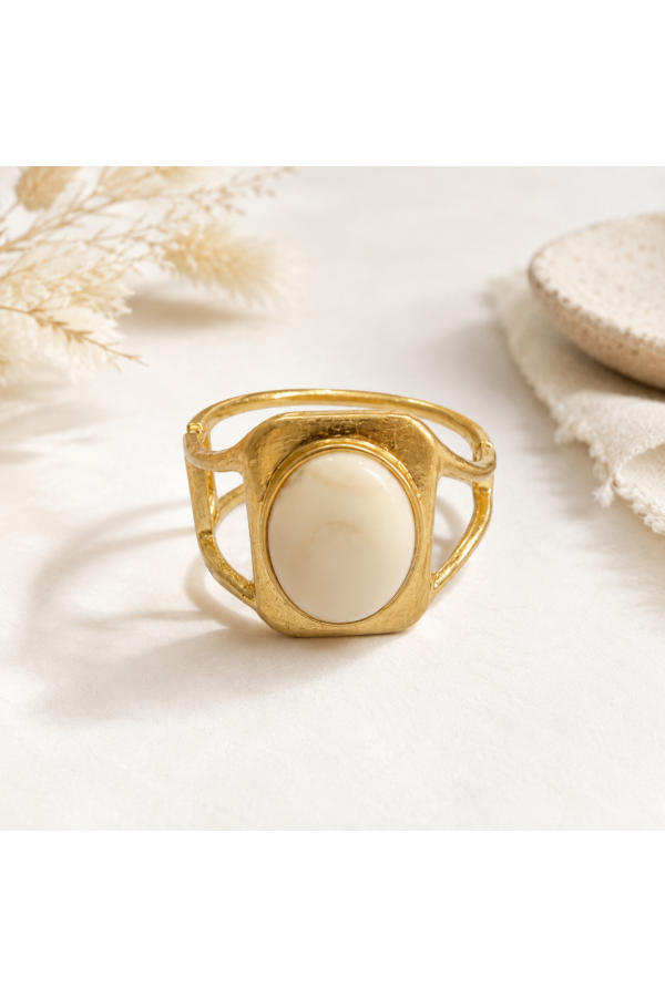 Brazalete Roma. Bisuteria. Color: marron chocolate, marfil | Bambalinas Closet
