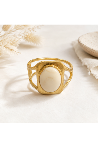 Brazalete Roma. Bisuteria. Color: marron chocolate, marfil | Bambalinas Closet