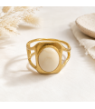 Brazalete Roma. Bisuteria. Color: marron chocolate, marfil | Bambalinas Closet