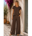 Conjunto Italia. Monos / Conjuntos. Color: crudo, granate, marron chocolate;