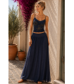 Conjunto Cancun. Monos / Conjuntos. Color: marron chocolate, azul marino |