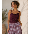 Top Piedra. Camisas / Tops/Chalecos. Color: marron chocolate, azul marino