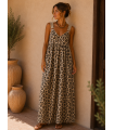 Peto Animal Print Lino. Vestidos.  | Bambalinas Closet