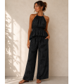 Conjunto Venice. Monos / Conjuntos. Color: rosa, marron chocolate, negro; Tallas: