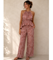 Conjunto Venice. Monos / Conjuntos. Color: rosa, marron chocolate, negro; Tallas: