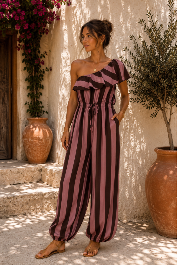 Mono Toscana. Monos / Conjuntos. Color: azul marino, rosa; Tallas: talla unica |