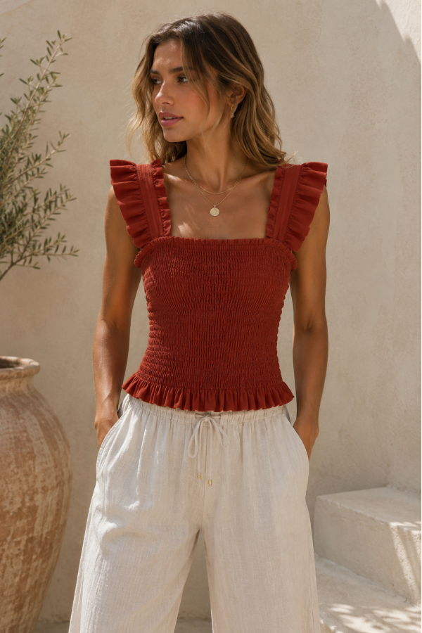 Top Roma. Camisas / Tops/Chalecos. Color: crudo, caldera, verde kaki, azul