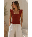 Top Roma. Camisas / Tops/Chalecos. Color: crudo, caldera, verde kaki, azul