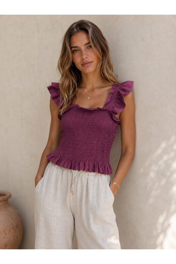 Top Roma. Camisas / Tops/Chalecos. Color: crudo, caldera, verde kaki, azul