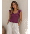 Top Roma. Camisas / Tops/Chalecos. Color: crudo, caldera, verde kaki, azul