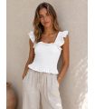 Top Roma. Camisas / Tops/Chalecos. Color: crudo, caldera, verde kaki, azul