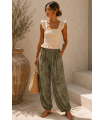 Pantalon Palmeras. Pantalones / Shorts. Color: caldera, azul noche, vino, verde