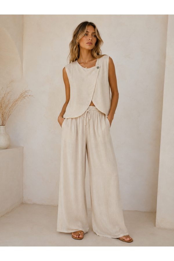 Conjunto Eva. Monos / Conjuntos. Color: buganvilla, caldera, marfil; Tallas: