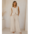 Conjunto Eva. Monos / Conjuntos. Color: buganvilla, caldera, marfil; Tallas: