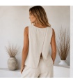 Top Asia. Inicio. Color: amarillo pastel, blanco roto; Tallas: talla unica |