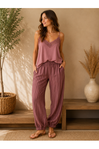Pantalon Altea. Pantalones / Shorts. Color: mandarina, vino, azul noche
