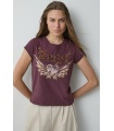 Camiseta Angel Berenjena. Inicio.  | Bambalinas Closet
