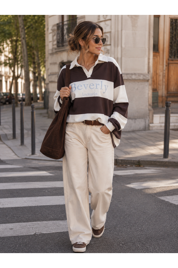 Sudadera Beverly. Sueters / Jersey. Color: azul marino, granate, marron