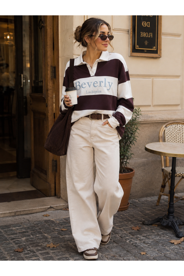 Sudadera Beverly. Sueters / Jersey. Color: azul marino, granate, marron
