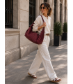 Bolso Saco. Bolsos. Color: marron chocolate, verde kaki, granate, negro |