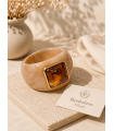 Brazalete Ginebra. Bisuteria. Color: marron chocolate, burdeos, mostaza, marfil |