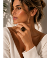 Anillo Marbella. Bisuteria. Color: marron chocolate, burdeos, negro | Bambalinas