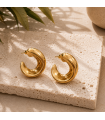 Pendientes Arito. Bisuteria. Color: plateado, dorado | Bambalinas Closet