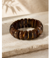 Brazalete Luna. Bisuteria. Color: verde kaki, azul pastel, crudo, marron