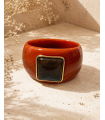 Brazalete Ginebra. Bisuteria. Color: marfil, marron chocolate, burdeos, mostaza