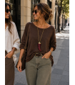 Maxi Cuerno. Bisuteria. Color: granate, marron chocolate | Bambalinas Closet