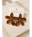 Pendientes Narciso Choco. Bisuteria.  | Bambalinas Closet