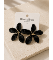 Pendientes Narciso Negro. Bisuteria.  | Bambalinas Closet