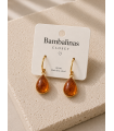 Pendientes Bolonia. Bisuteria. Color: ambar, negro | Bambalinas Closet