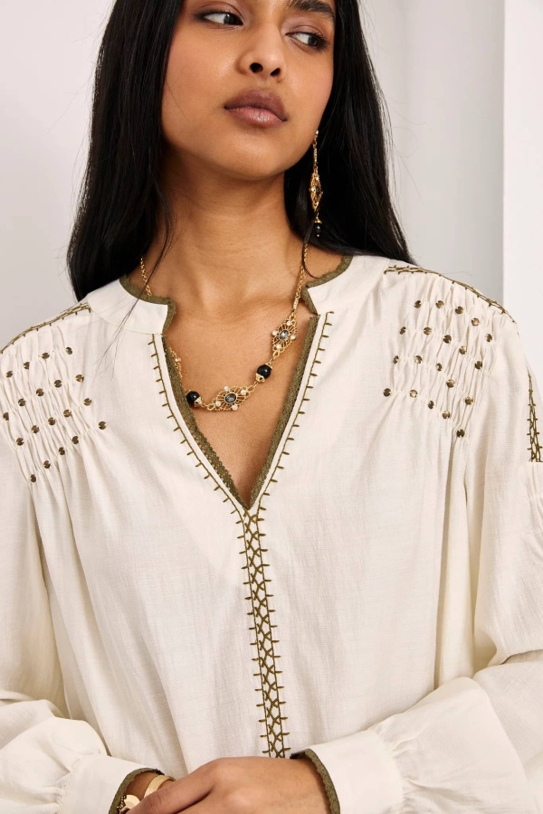 Blusa Zainab. Partes de arriba NÜD & NKN. Tallas: s, m, l, xs | Bambalinas Closet