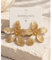 Pendientes Narciso Beige. Bisuteria.  | Bambalinas Closet