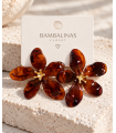 Pendientes Narciso Ambar. Bisuteria.  | Bambalinas Closet