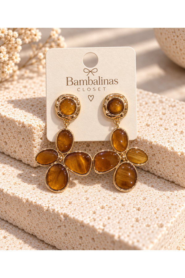Pendientes Ambare. Bisuteria.  | Bambalinas Closet