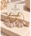 Pendientes Paris Rosa. Bisuteria.  | Bambalinas Closet