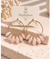 Pendientes Paris Rosa. Bisuteria.  | Bambalinas Closet