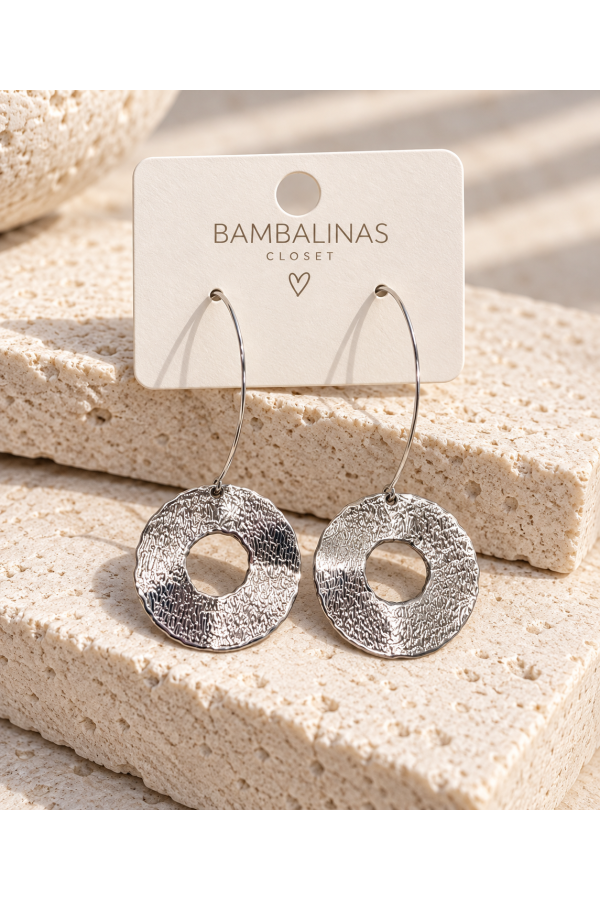 Pendientes Aro Silver. Bisuteria.  | Bambalinas Closet