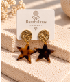 Pendientes Estrella Ambar. Bisuteria.  | Bambalinas Closet
