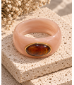 Brazalete Ginebra. Bisuteria. Color: marfil, marron chocolate, burdeos, mostaza