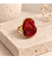 Anillo Piedra Burdeos. Bisuteria.  | Bambalinas Closet