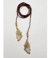 Collar Alas Marron Camaleonica. Accesorios Camaleónica.  | Bambalinas Closet