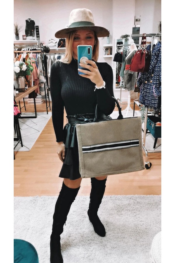 Bolso Oxford Liso. Bolsos. Color: negro, verde militar, visón | Bambalinas Closet